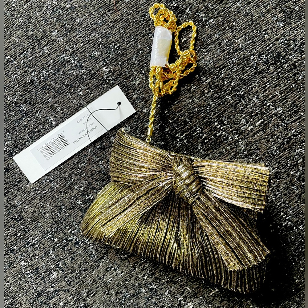 Leoffler Randall Gold Clutch NWT